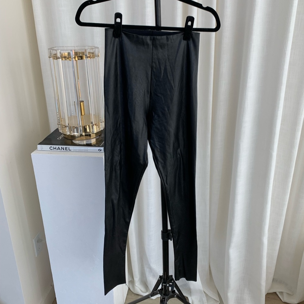 Black Faux Leather Leggings